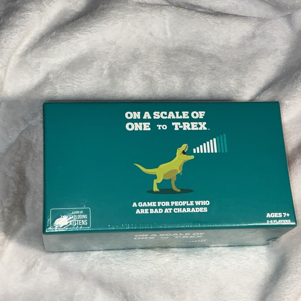 On A Scale Of One to T-rex (by Exploding Kittens) PARLOR GAME  BRAND NEW SEALED